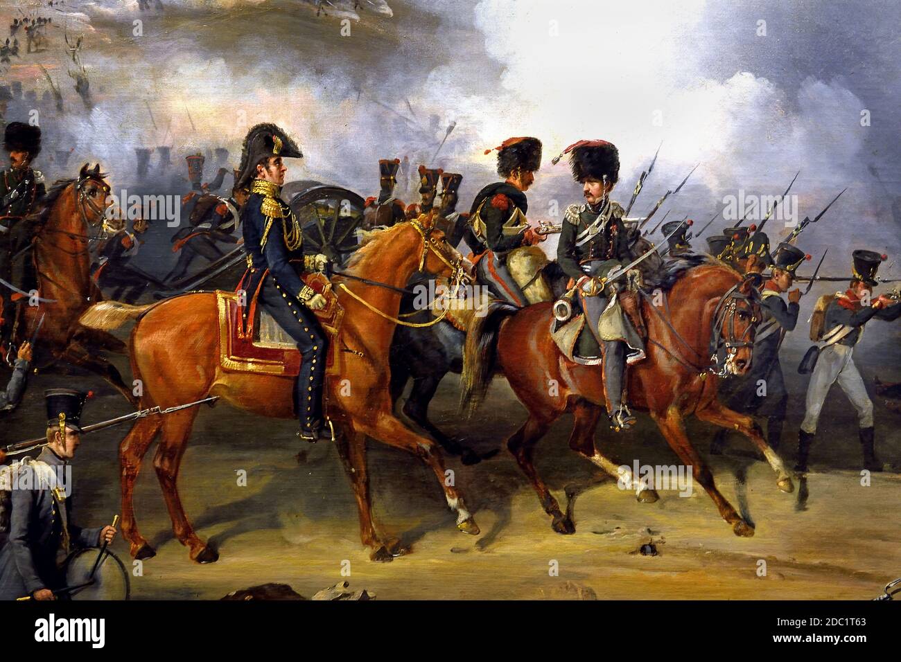 Battle of Laubressel , Part of the War of the Sixth Coalition  Field Marshal Karl Philipp, Prince of Schwarzenberg mount a three-pronged converging attack on the weaker army of Marshal Jacques MacDonald.  France, French. Stock Photo