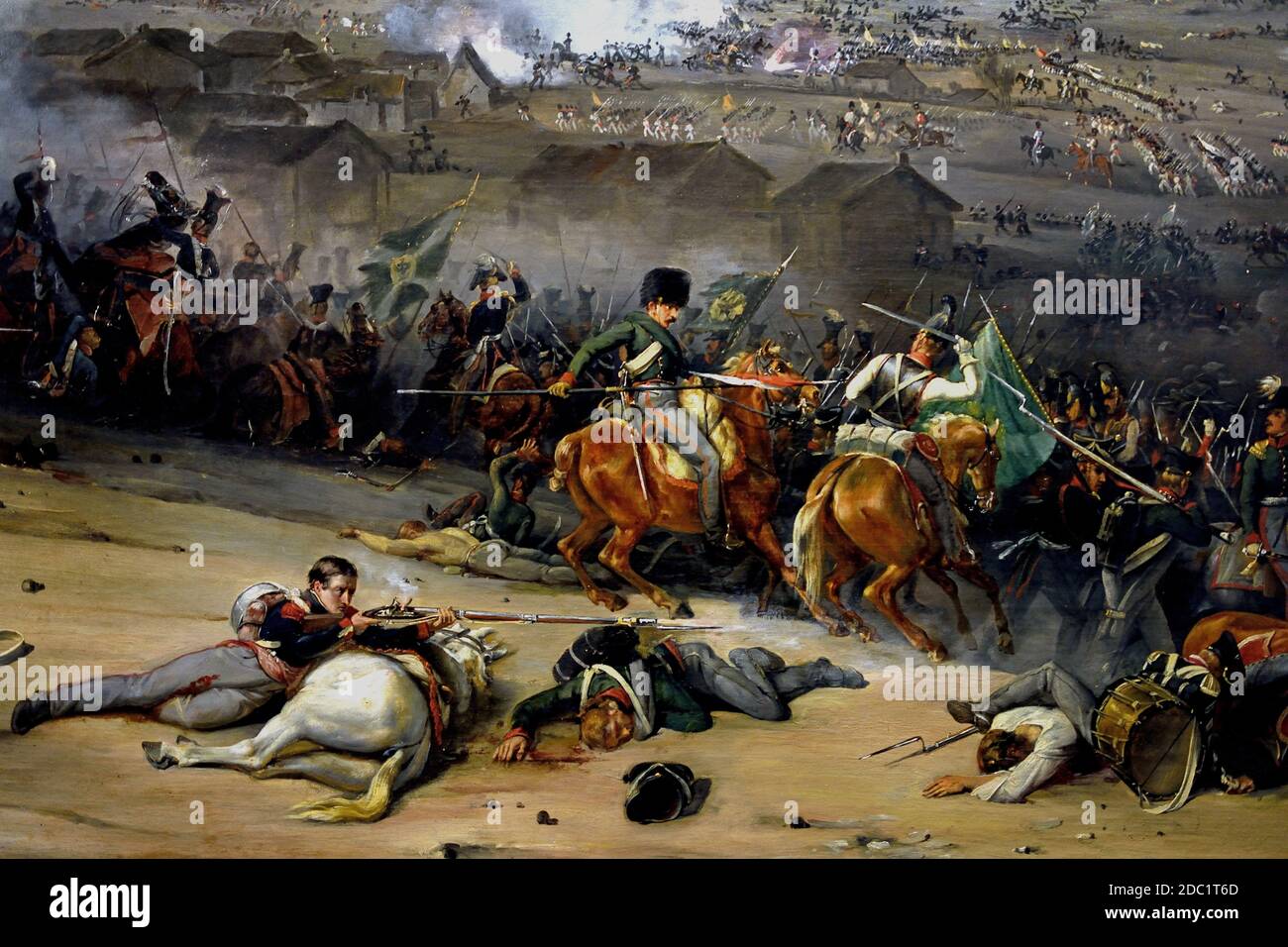 Battle of Laubressel , Part of the War of the Sixth Coalition  Field Marshal Karl Philipp, Prince of Schwarzenberg mount a three-pronged converging attack on the weaker army of Marshal Jacques MacDonald.  France, French. Stock Photo