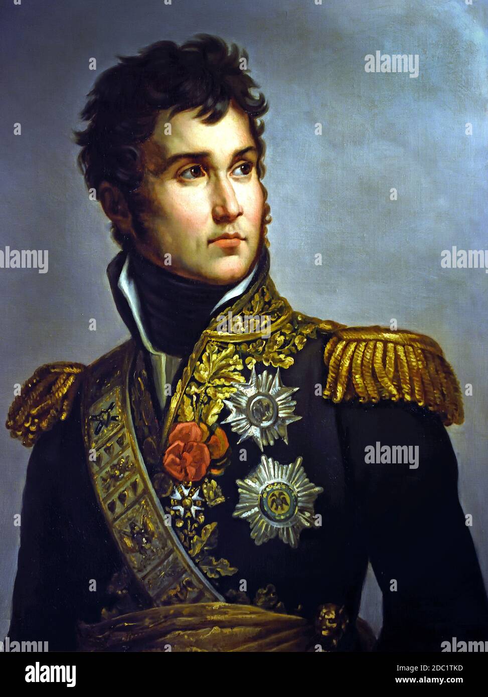 Marshal Jean Lannes 1769-1809 France, French. ( army of Emperor Napoleon Bonaparte ) killed by a cannonball at Essling Stock Photo