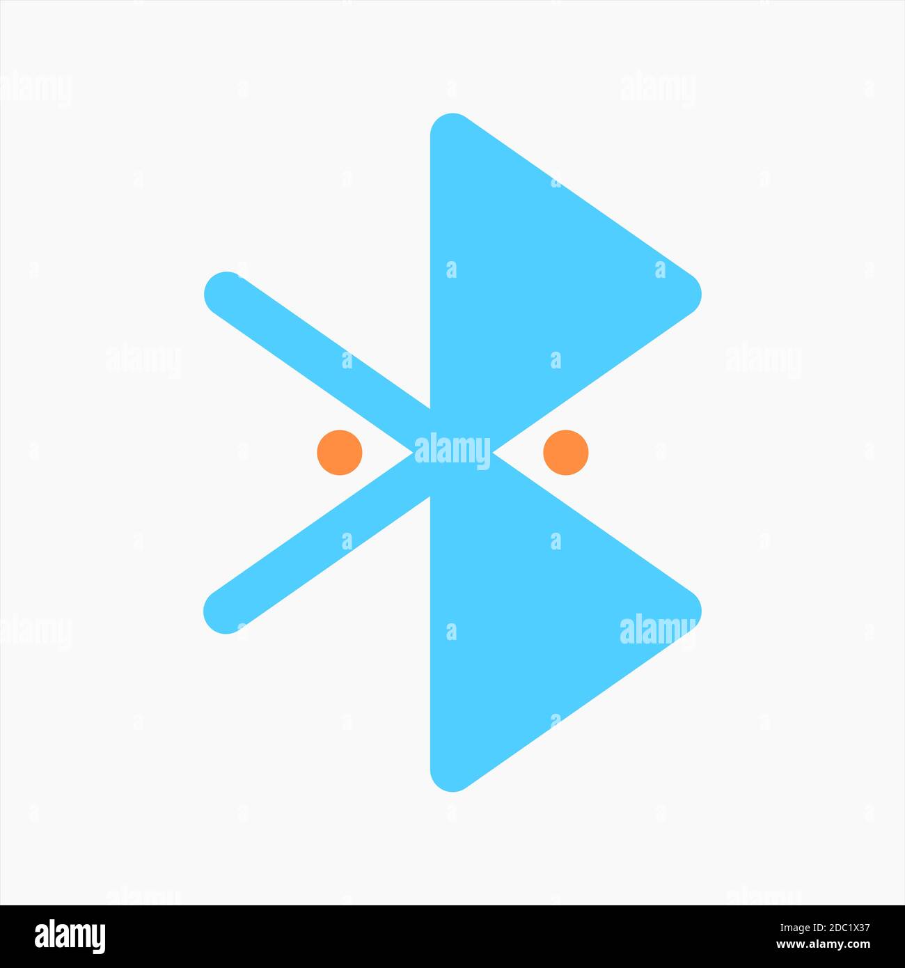 flat bluetooth icon vector suitable for any user interface project. symbol elements for web interface or phone interface etc. Stock Vector