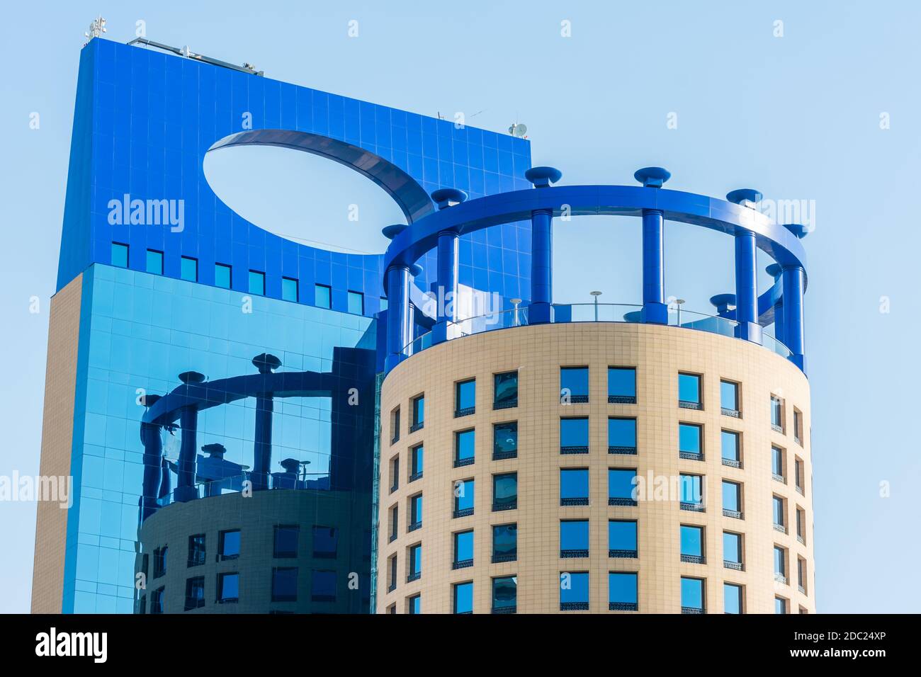 Skyscrapers located by the Jeddah Corniche, 30 km coastal resort area ...