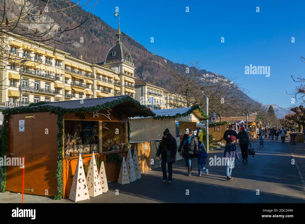 Christmas Market, Interlaken, Jungfrau region, Bernese Oberland, Swiss