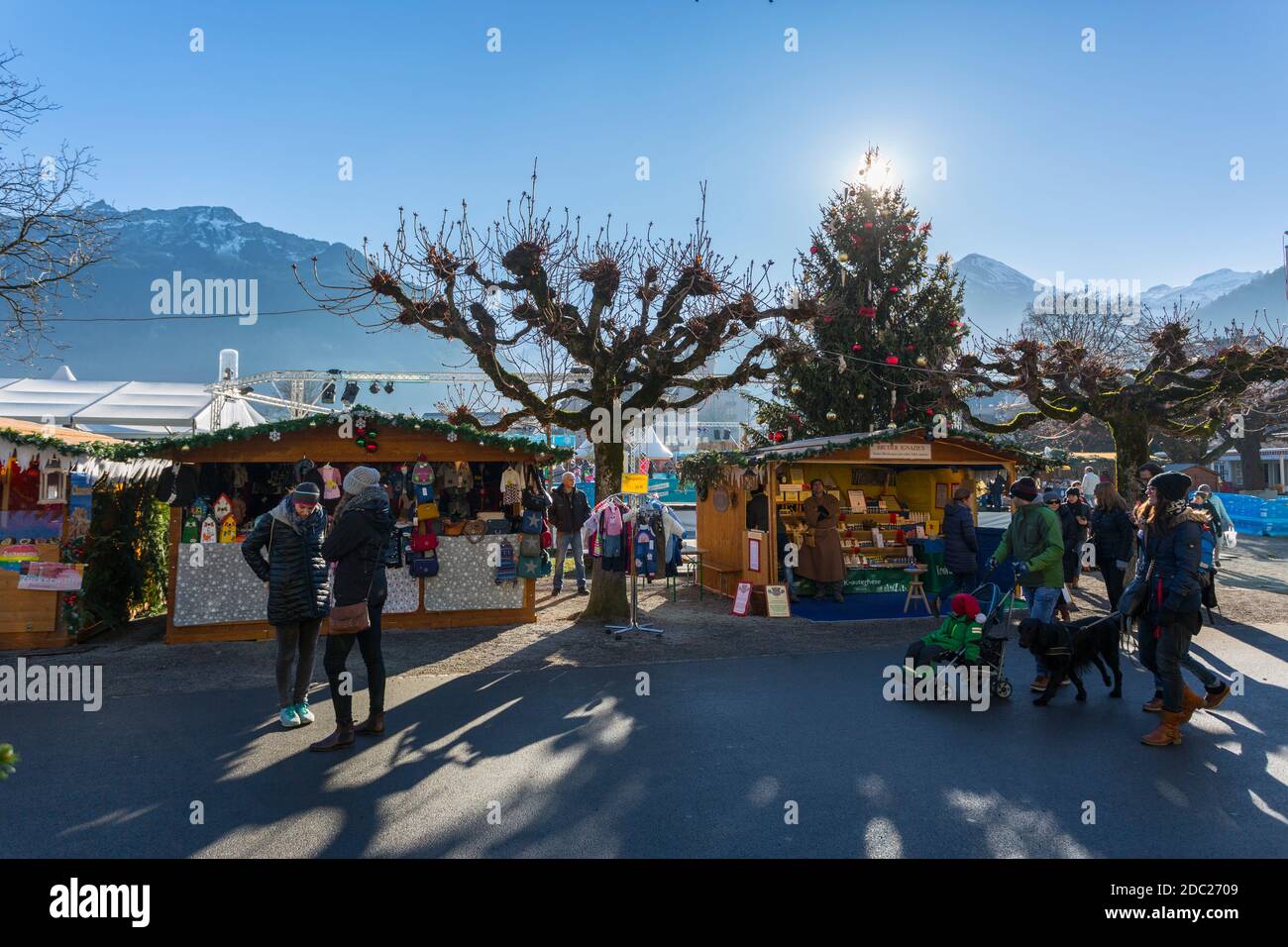Christmas Market, Interlaken, Jungfrau region, Bernese Oberland, Swiss