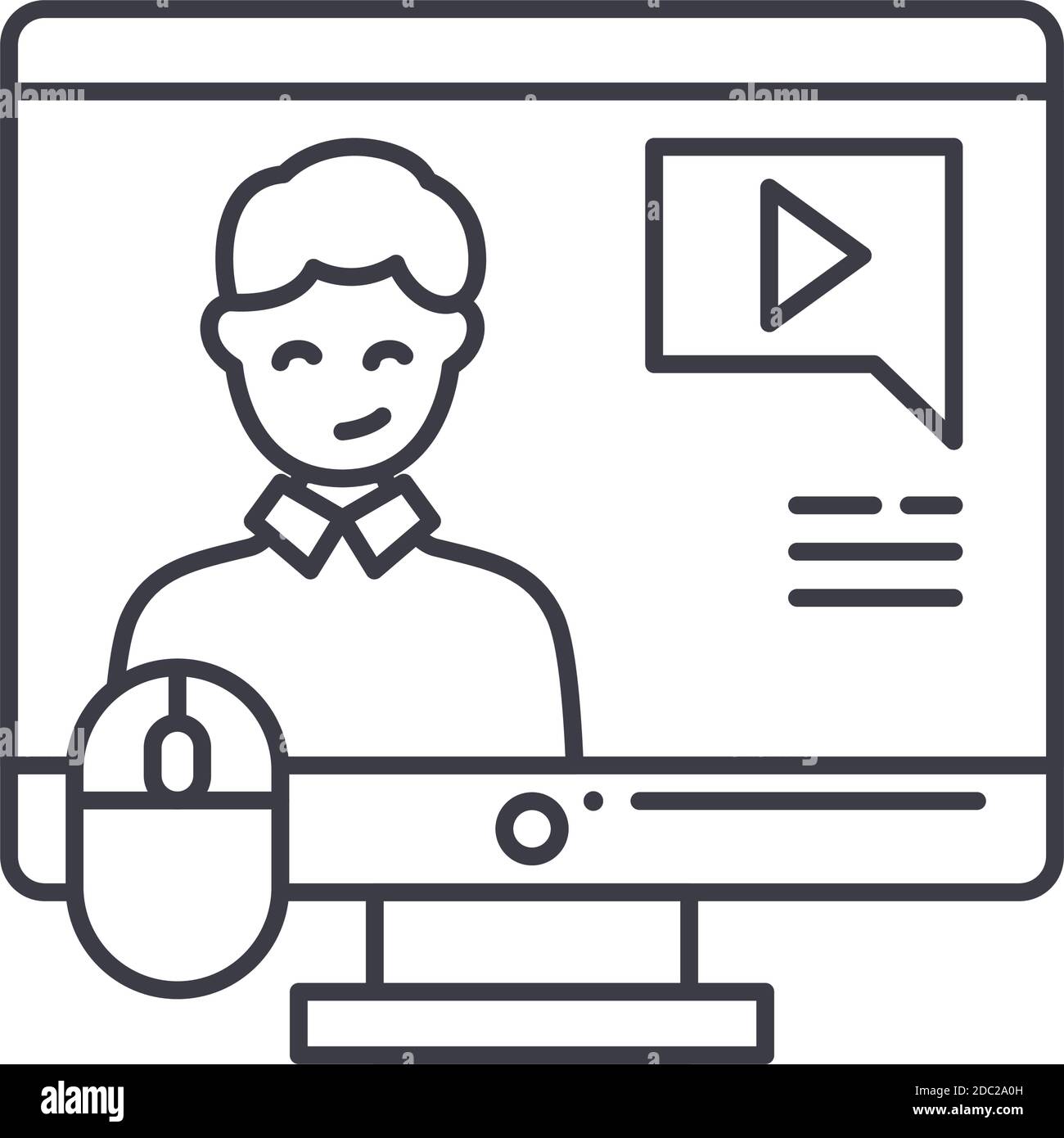 School presentation on computer Stock Vector Images - Alamy