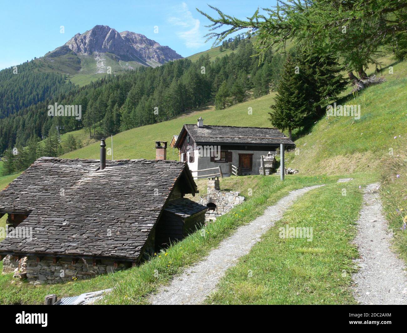 le chapelet,liddes,valais,suisse Stock Photo