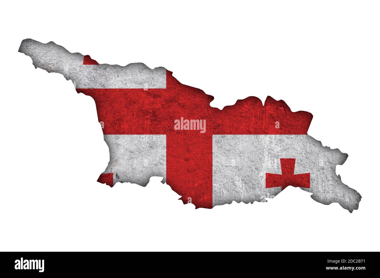 Map and flag of Georgia on weathered concrete Stock Photo - Alamy