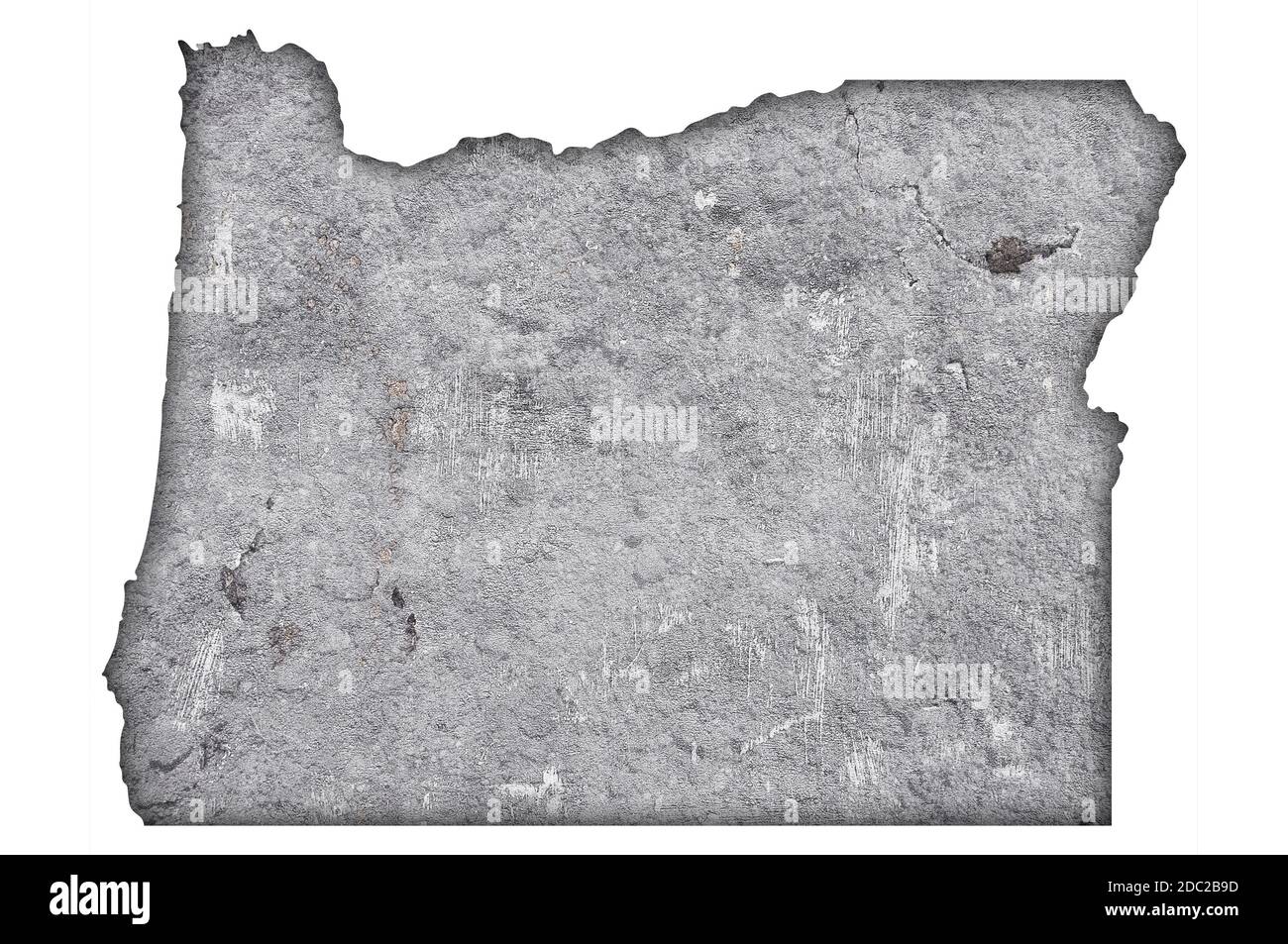 Map of Oregon on weathered concrete Stock Photo - Alamy
