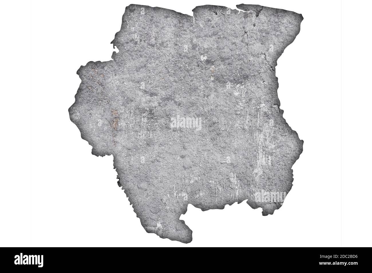 Map of Suriname on weathered concrete Stock Photo - Alamy