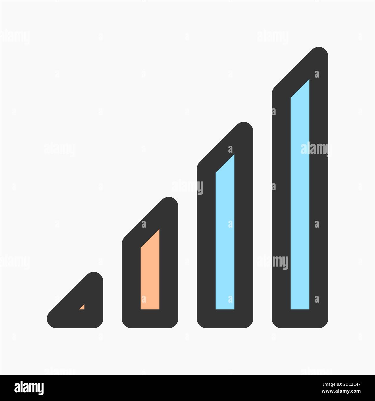network signal icon vector for mobile phone user interface elements ...