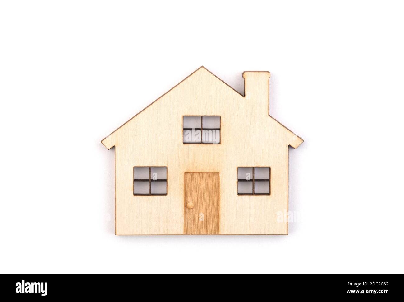 Wooden house isolated on white background with clipping path Stock ...