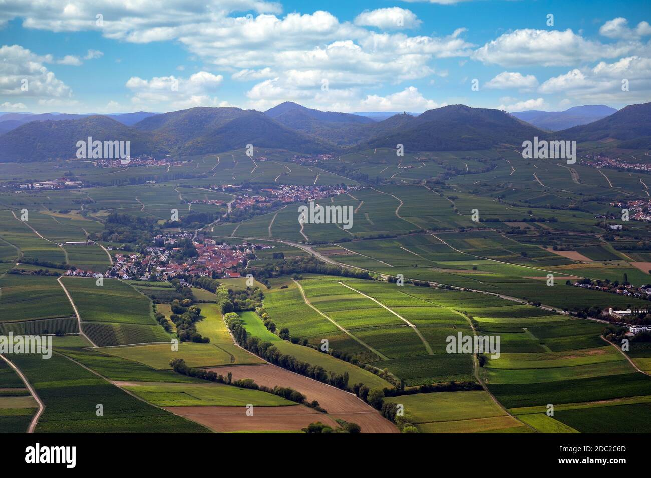the southern palatinate from a bird's eye view Stock Photo