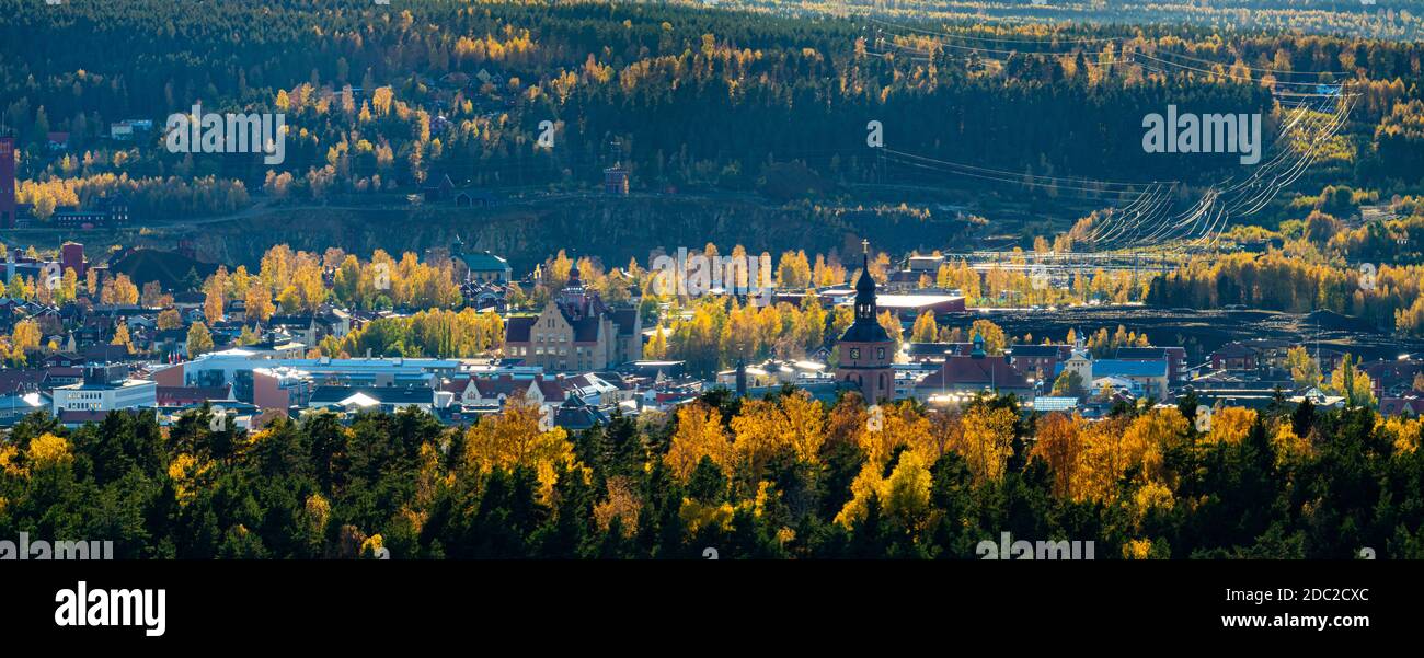 Autumn view in city of Falun, Dalarna, Sweded Stock Photo