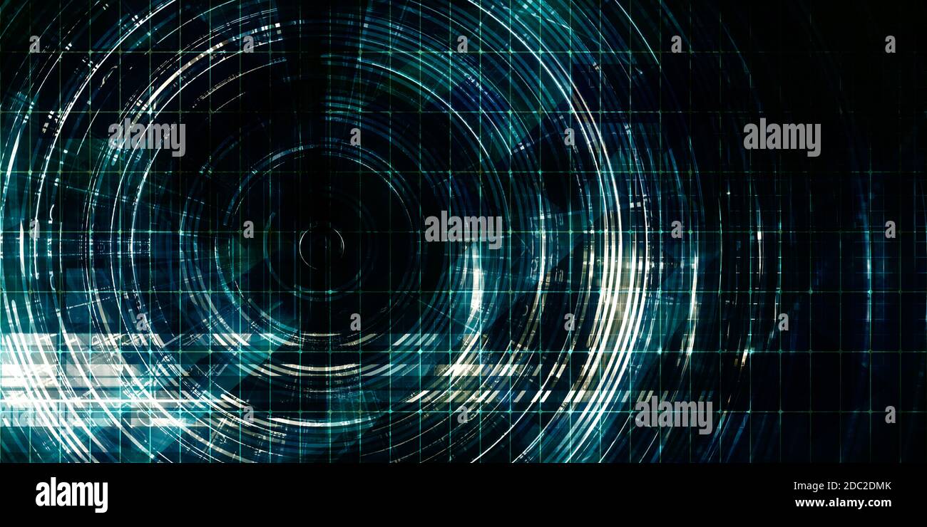 Security System Technology with Binary Data Being Scanned Stock Photo ...