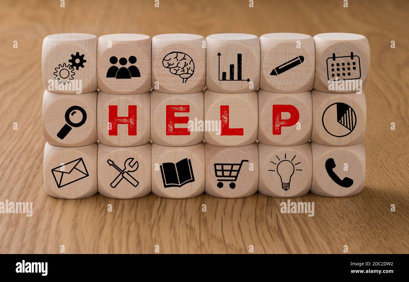 Help symbol concept word hi-res stock photography and images - Alamy