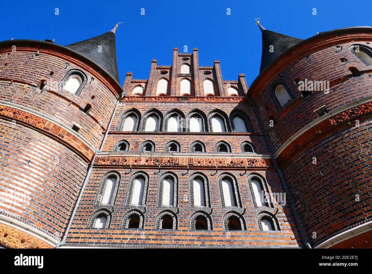 Holsten Gate in the Hanseatic City of LÃ¼beck Stock Photo