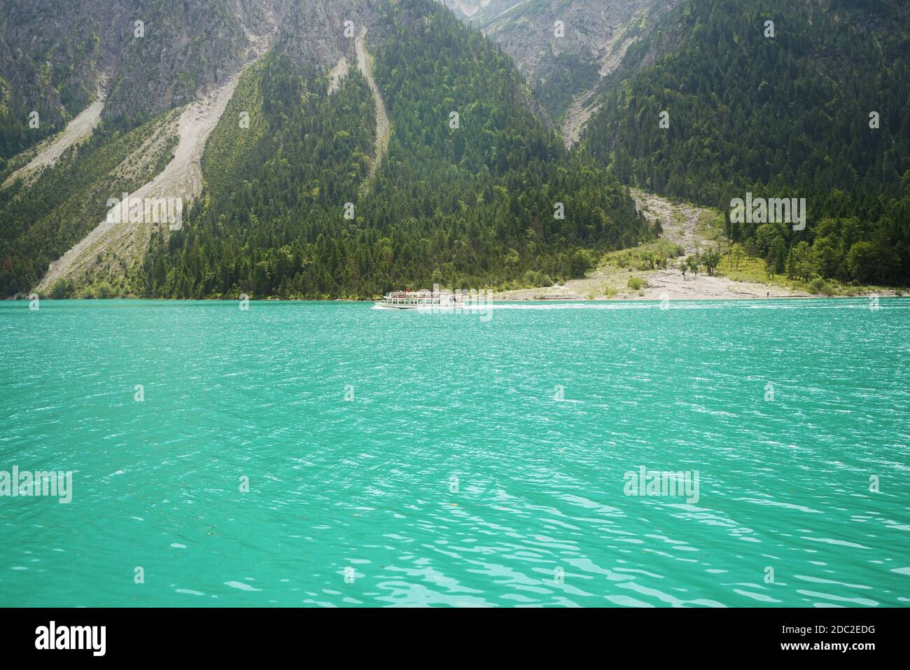 Plansee is a lake in the Tyrol, Austria Stock Photo