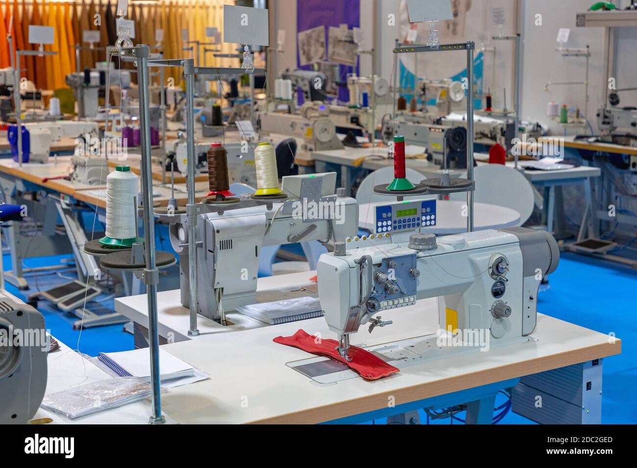 Many Sewing Machines in Garment Factory Stock Photo Alamy