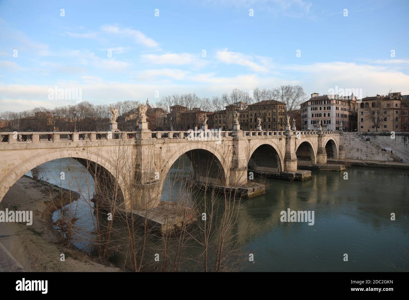 ancient Roman Bridge called PONTE SANT ANGELO in Italian language in ...