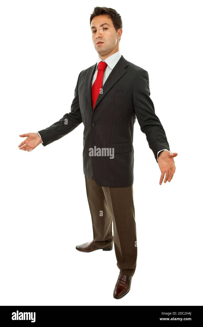 young business man full body isolated on white background Stock Photo ...
