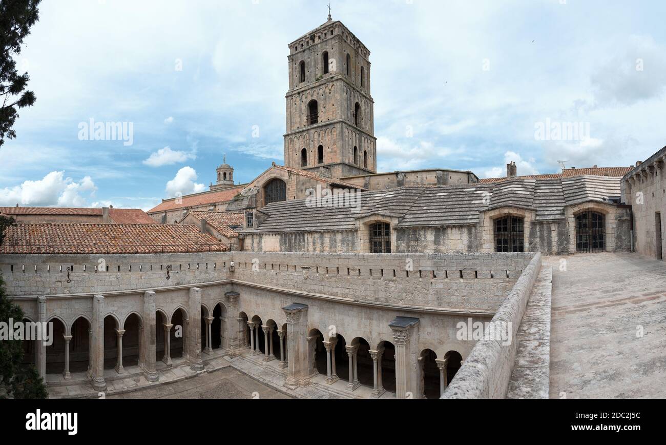 The Cloitre Saint Trophime convent in Arles, France Stock Photo
