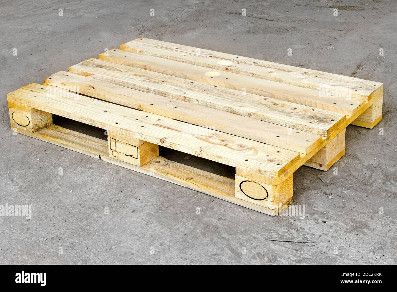 Cargo wooden euro pallet in standard dimensions Stock Photo Alamy
