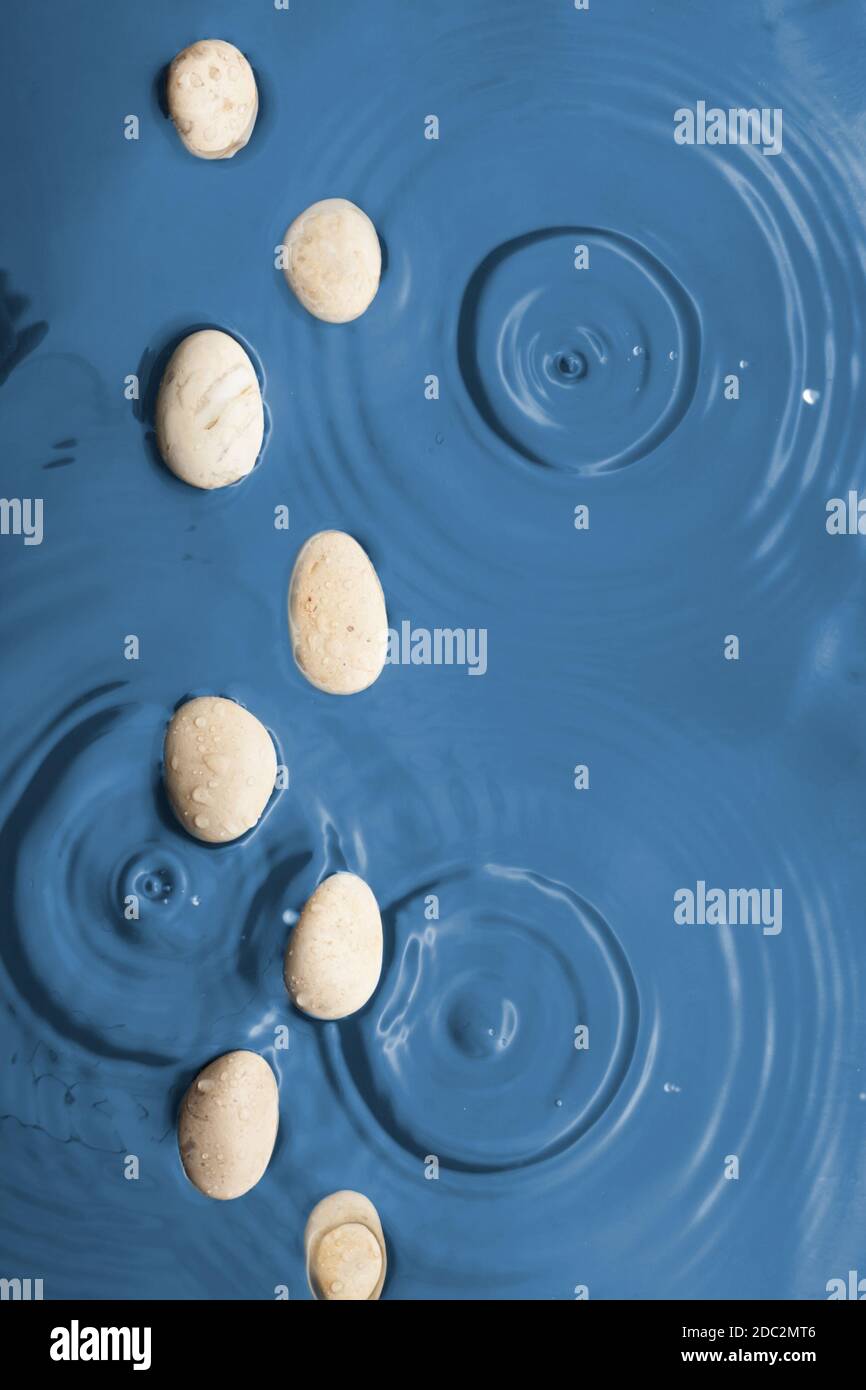 Whitestone Raining White stones in the water under the rain, can use as background Stock ...