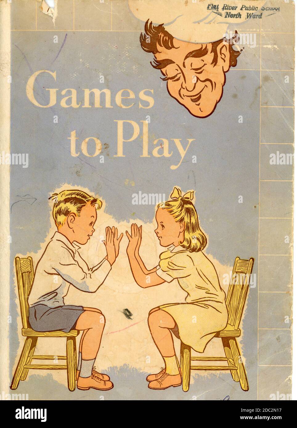 1954 vintage activity book for first grade elementary school student, USA Stock Photo