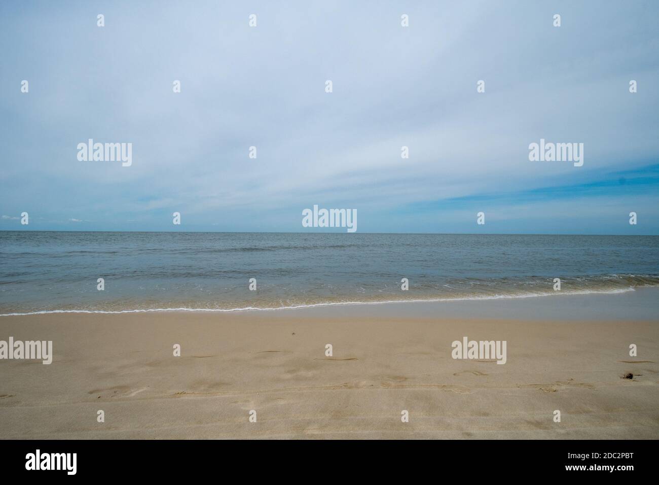 A Beach View on an Overcast Day at the Bay in the Villas, New Jersey