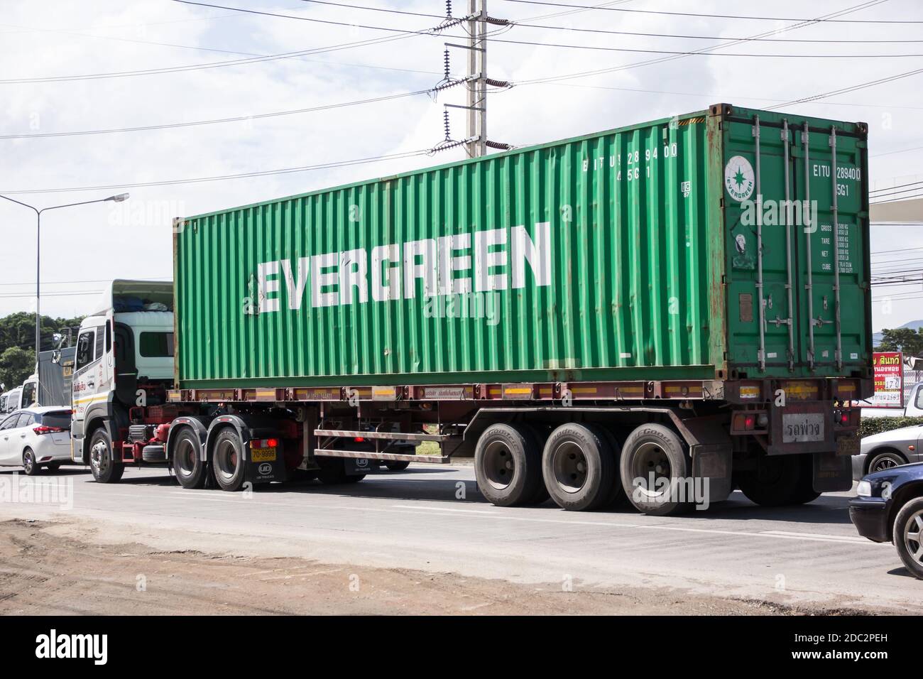 Chiangmai, Thailand October 27 2020 Truck of Nim See Seng Transport