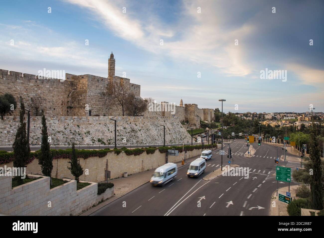 Israel, Jerusalem, View of Jaffa Gate Stock Photo