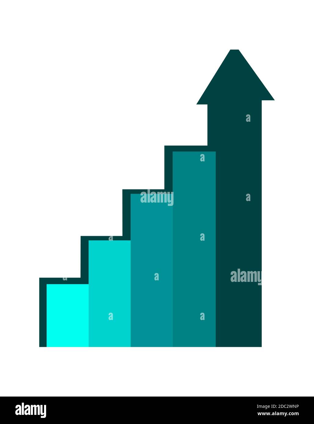 Abstract chart, financial graph, analytics element cartoon vector illustration Stock Vector