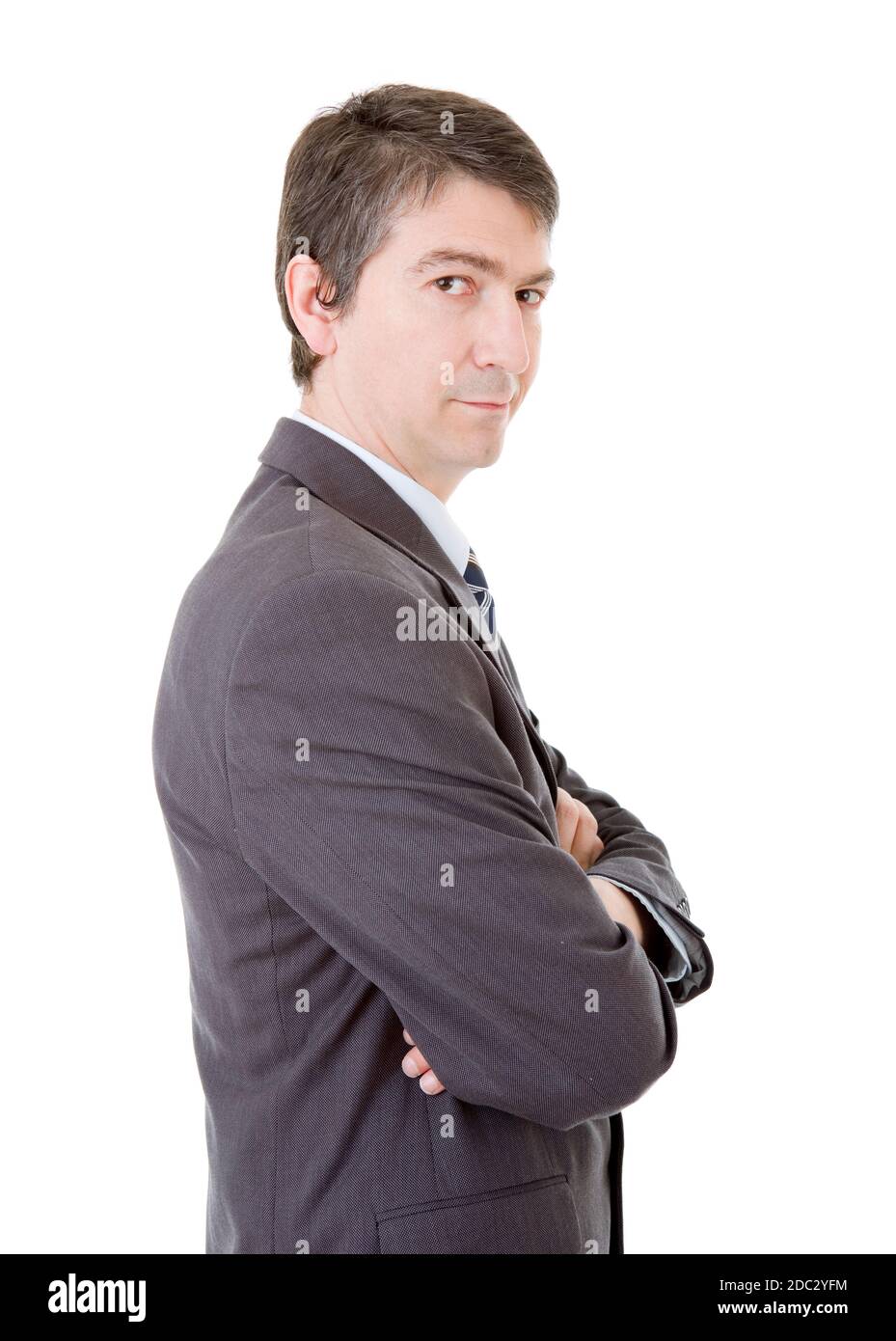 young business man portrait isolated on white Stock Photo - Alamy