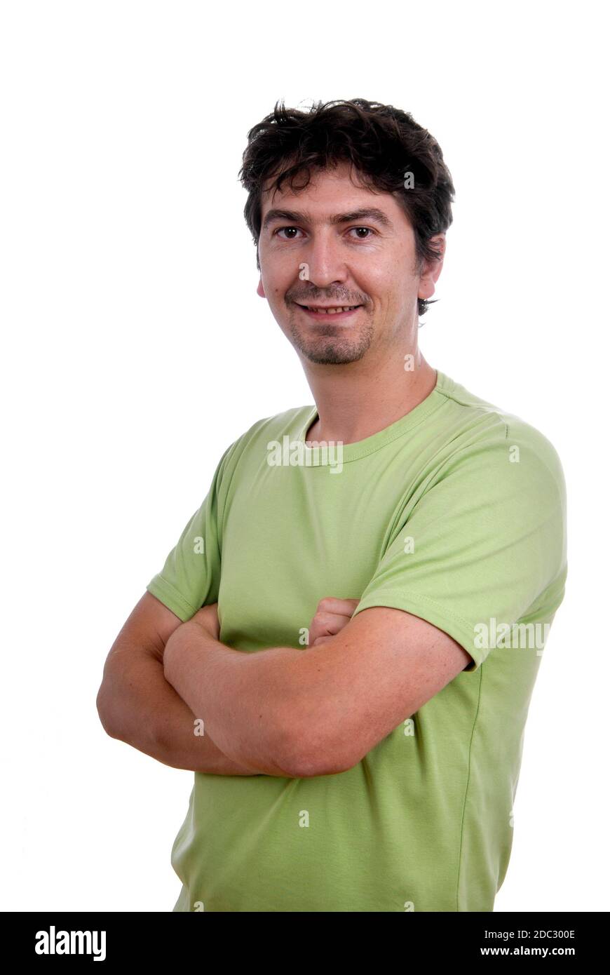Casual young man portrait isolated on white background Stock Photo - Alamy