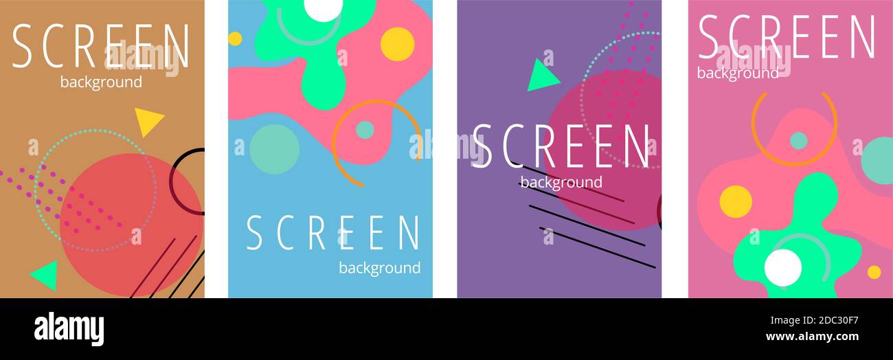 Colorful geometric background. Fluid shapes composition. Eps10 vector. Stock Vector