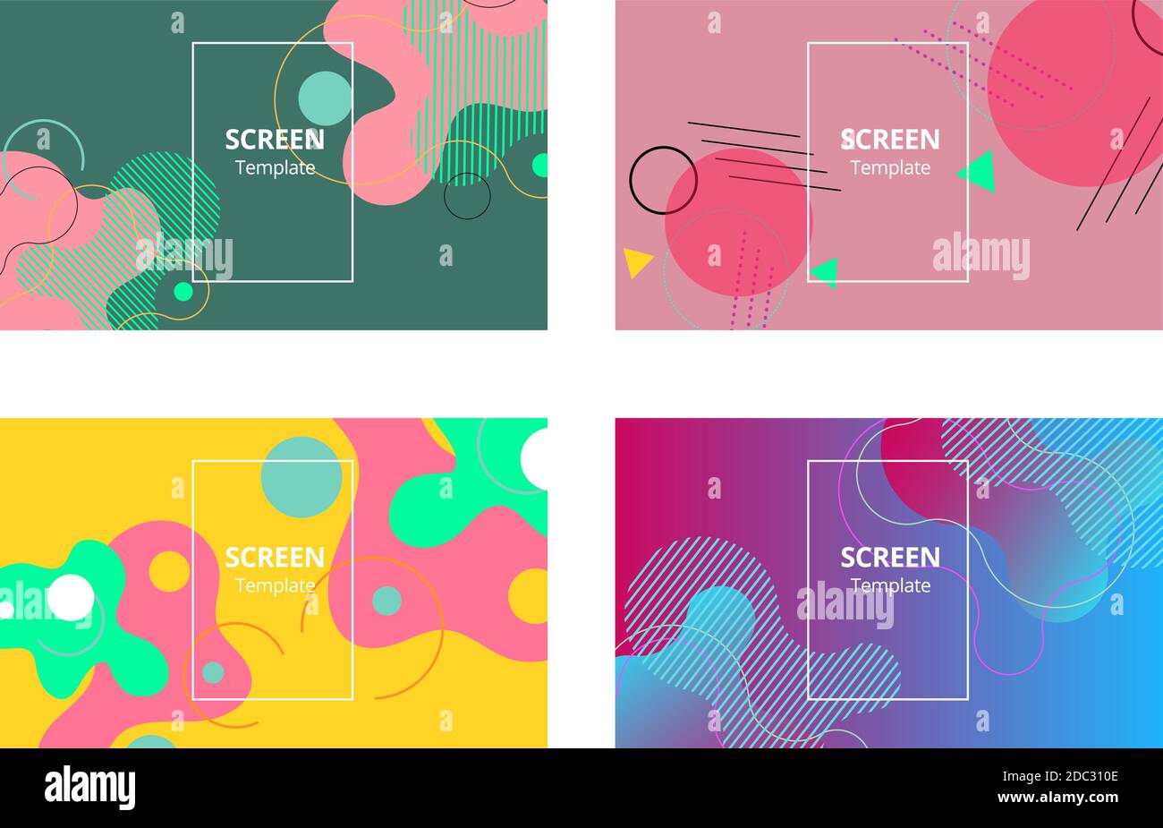 Colorful geometric background. Fluid shapes composition. Eps10 vector. Stock Vector