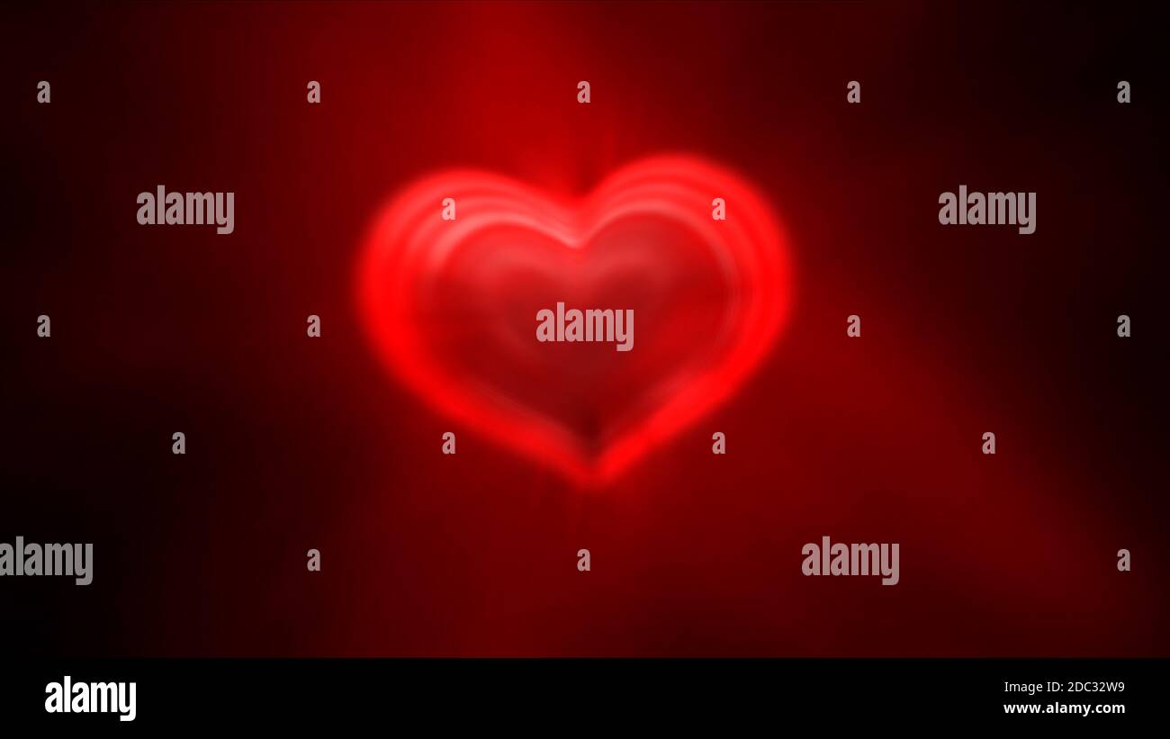 red heart neon glow ray light. illustration render Stock Photo - Alamy