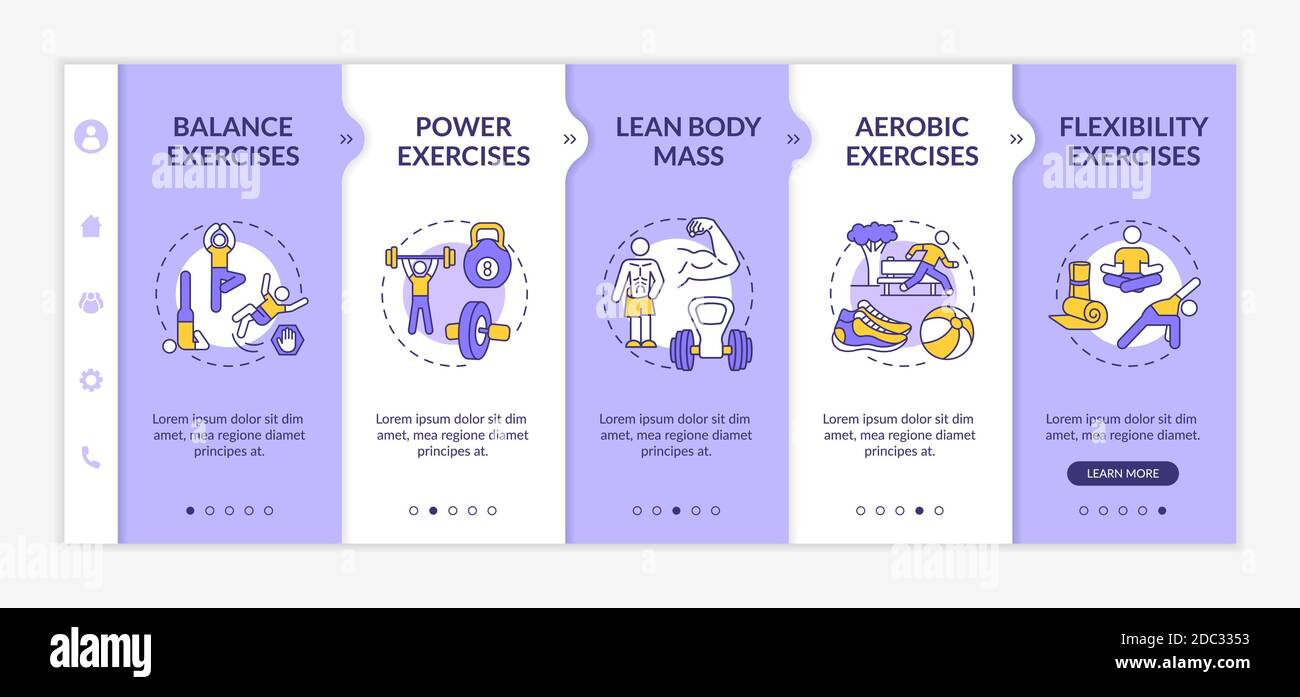 Muscle training onboarding vector template Stock Vector Image & Art - Alamy