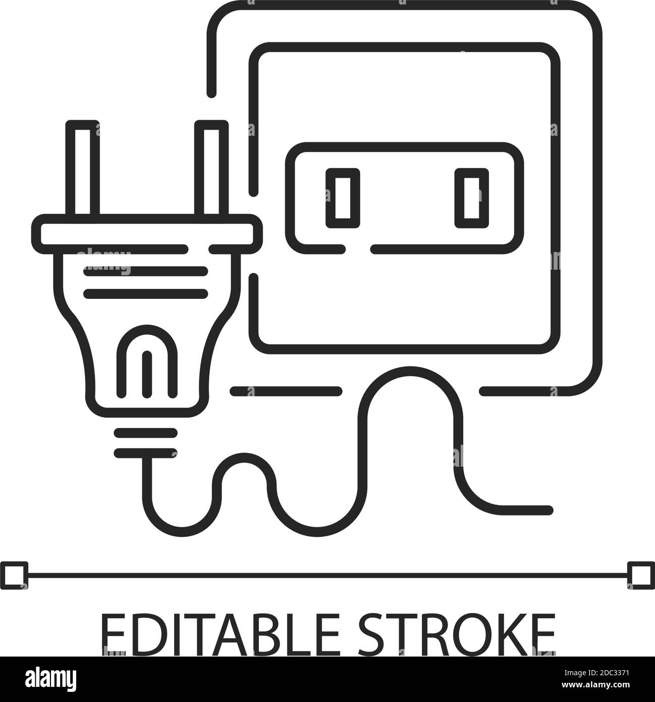 Electrical outlet linear icon Stock Vector Image & Art Alamy