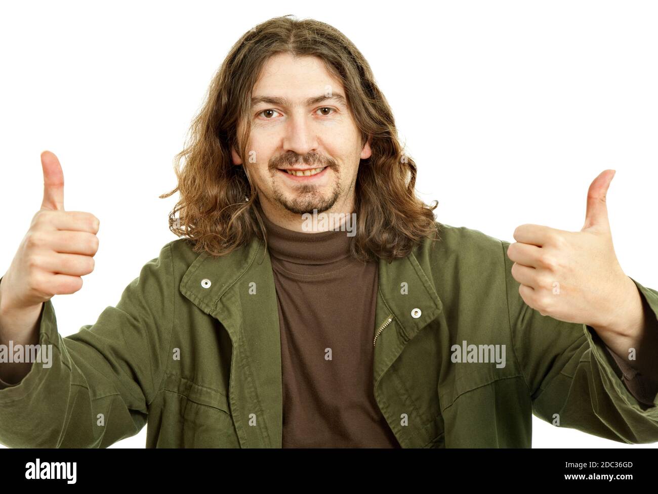 young casual man portrait in a white background Stock Photo - Alamy