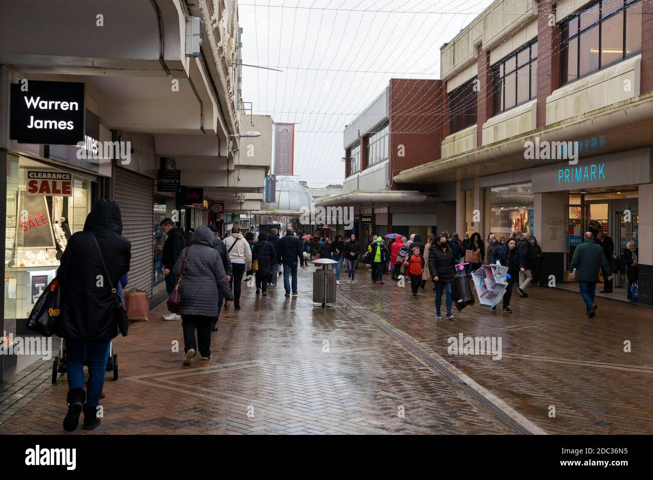 General view of Motherwell Shopping Centre arcade. Stock Photo