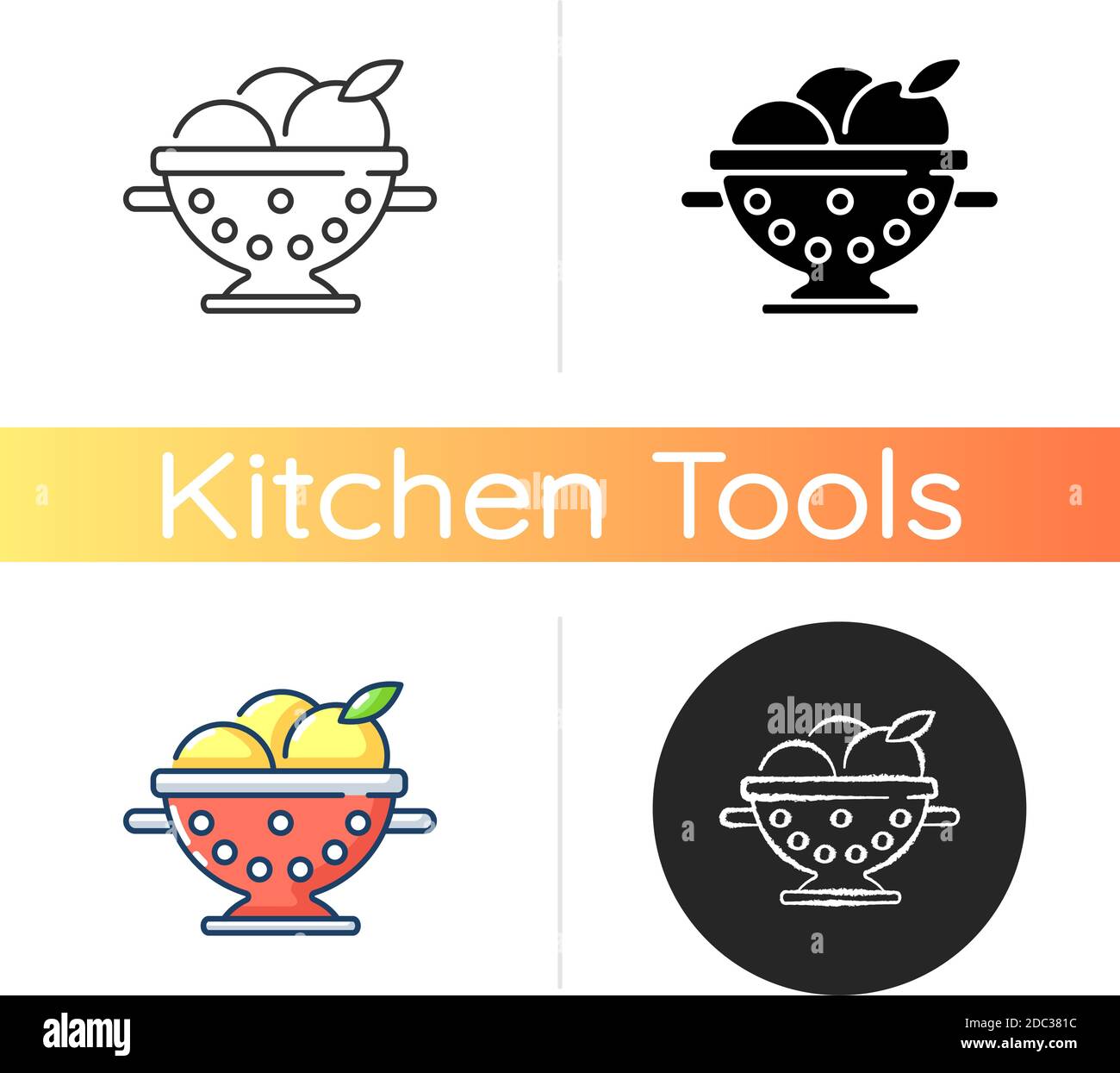 Colander icon Stock Vector