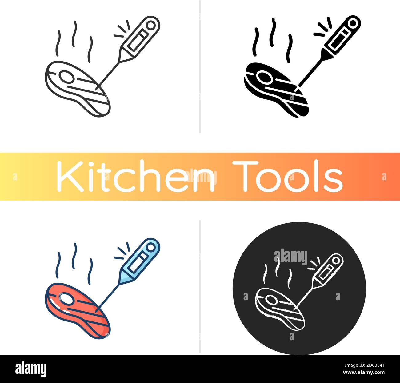 Cooking thermometer Stock Vector Images Alamy