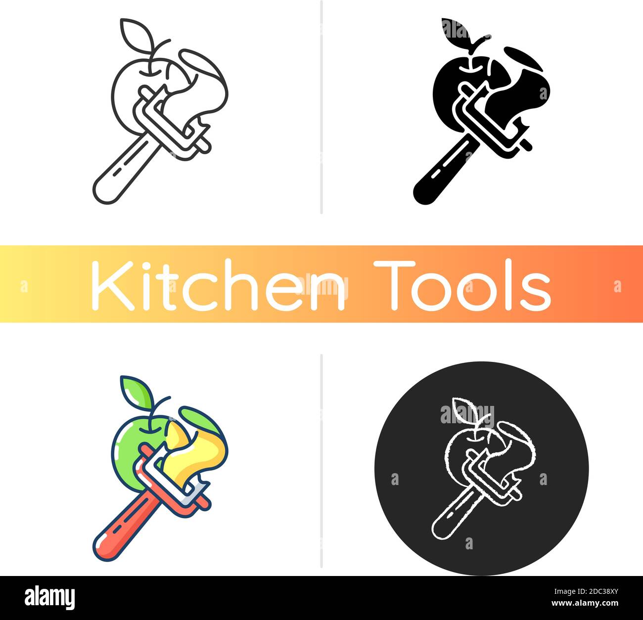 Vegetable peeler icon Stock Vector