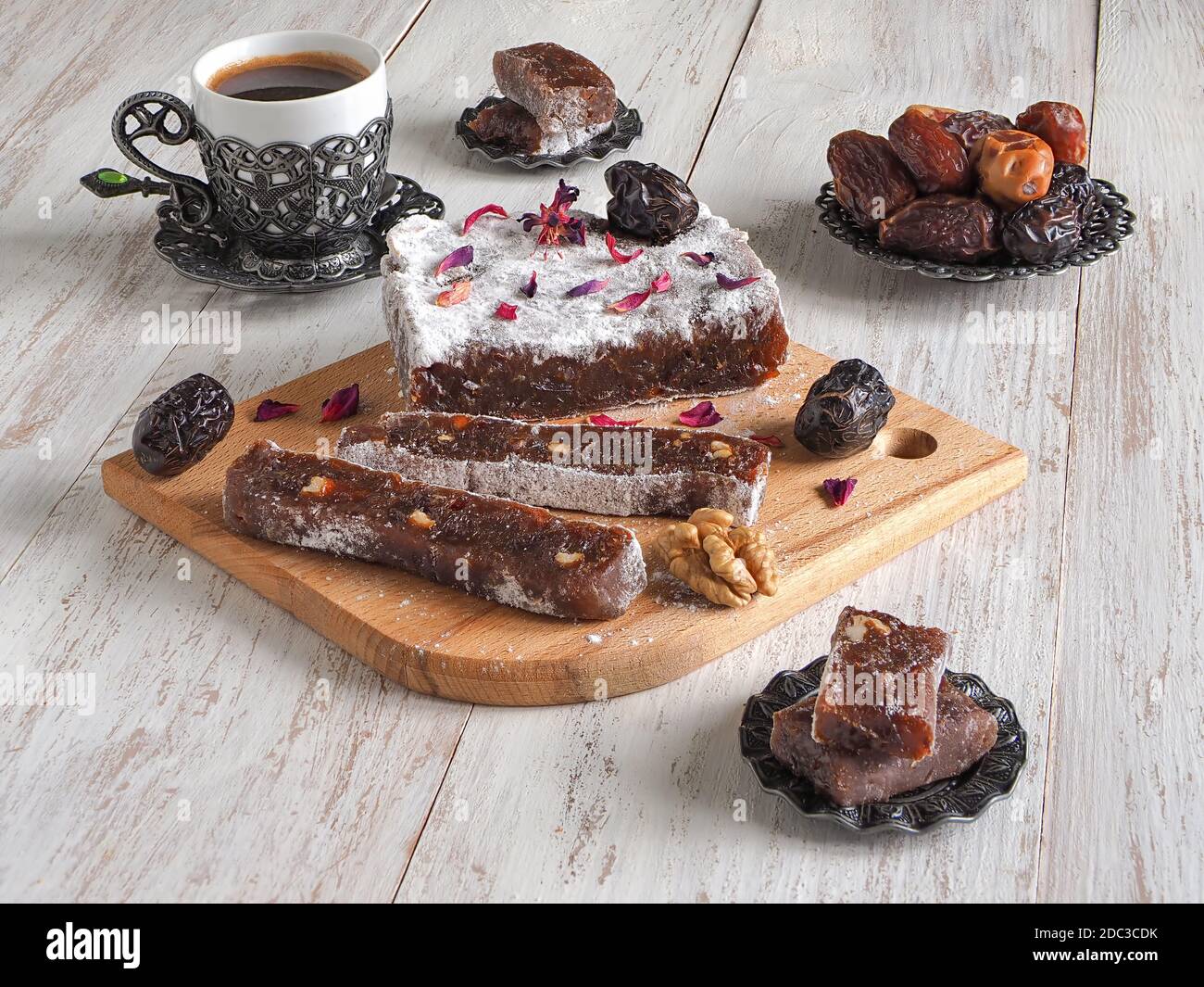 Arabic homemade sweets. Marmalade of dates Stock Photo Alamy