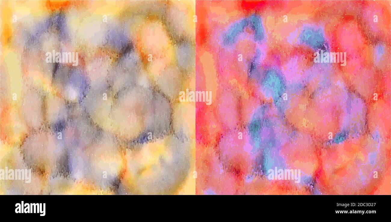 hand-drawn colored backgrounds with stains Stock Vector