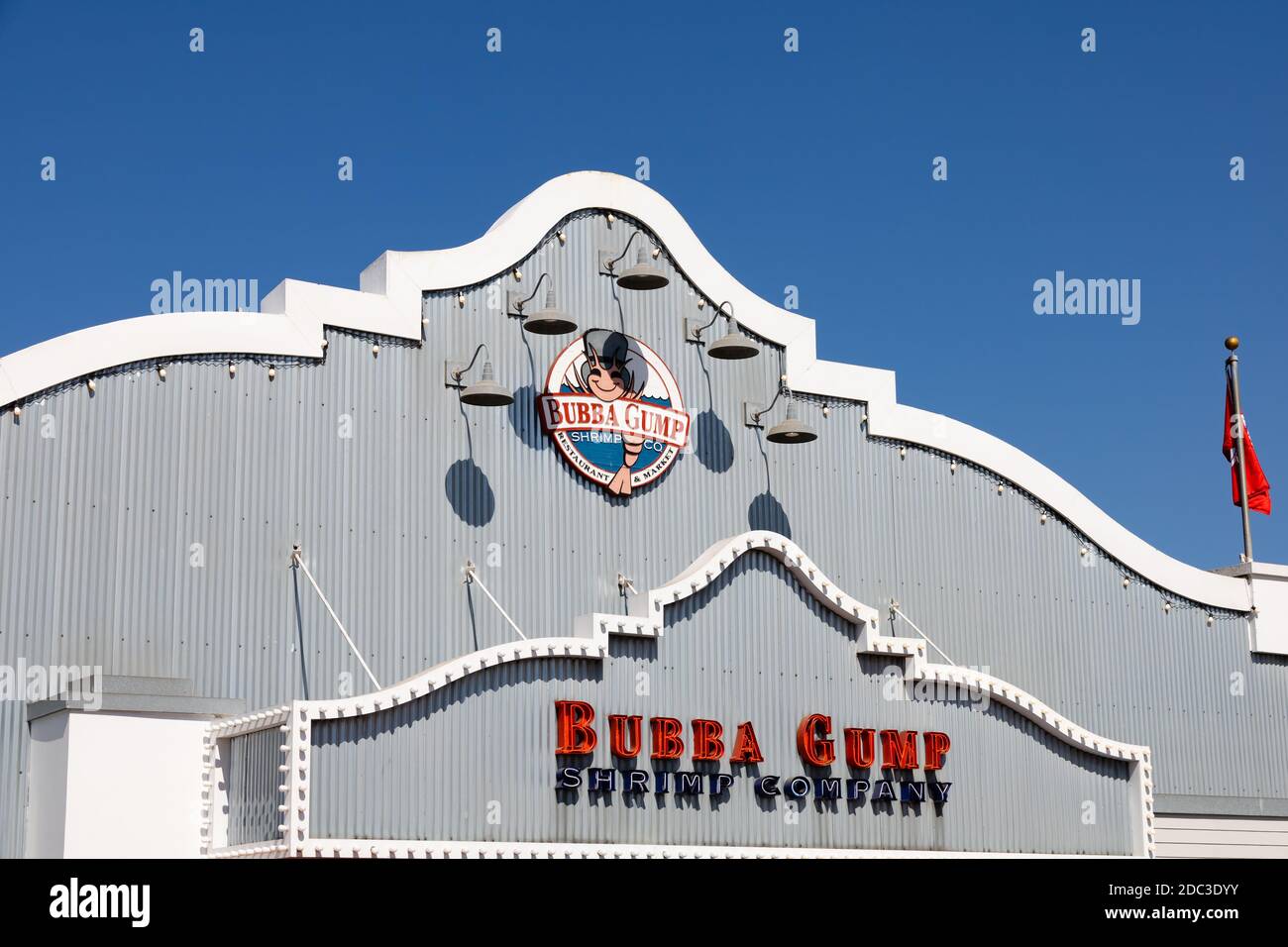 Bubba Gump shrimp Company shack, Santa Monica pier, California, United