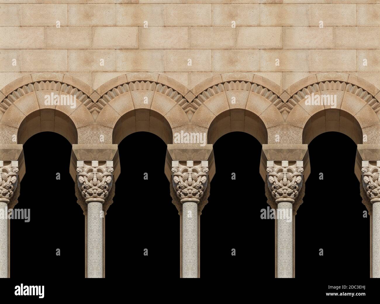 On the streets in Catalonia, public places. Elements of architectural ...