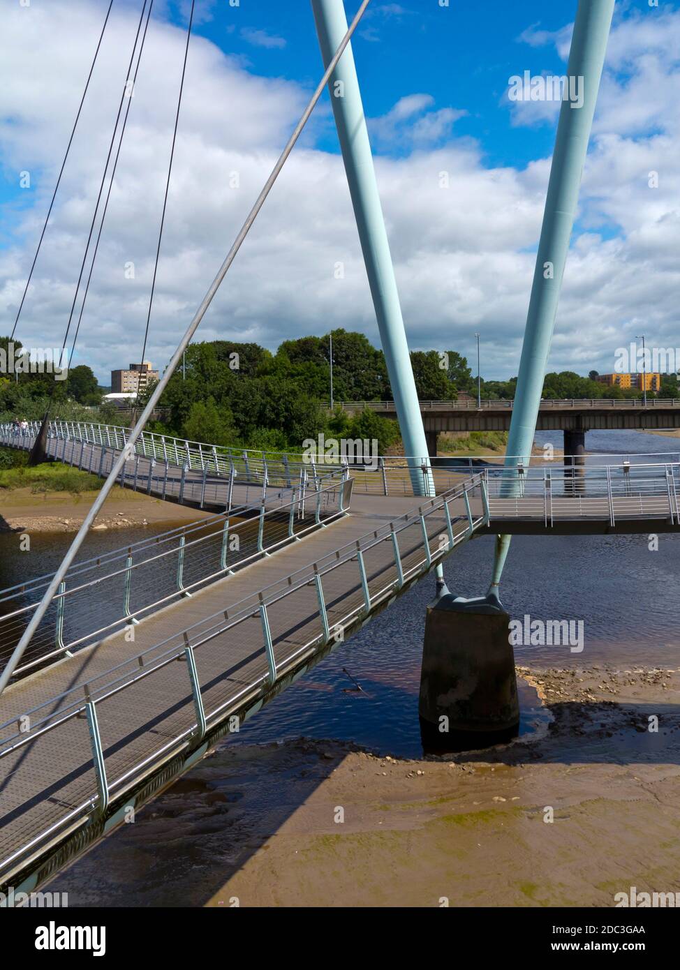 The Lune Millennium Bridge a cablestayed footbridge which spans the