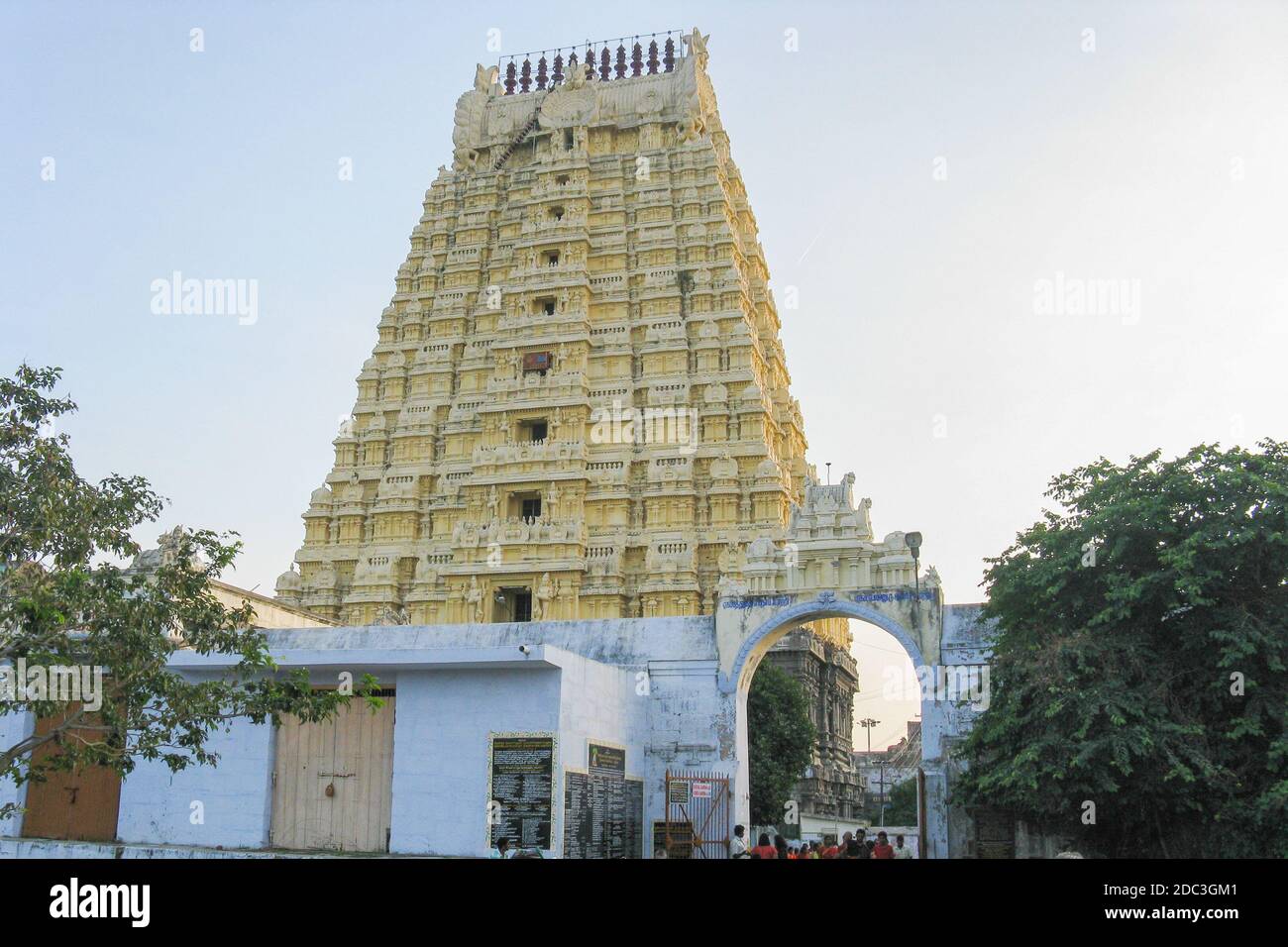 A temple of Hindu Gods in South India at Kanchipuram  In Tamil Nadu India clicked on 1 January 2009 Stock Photo