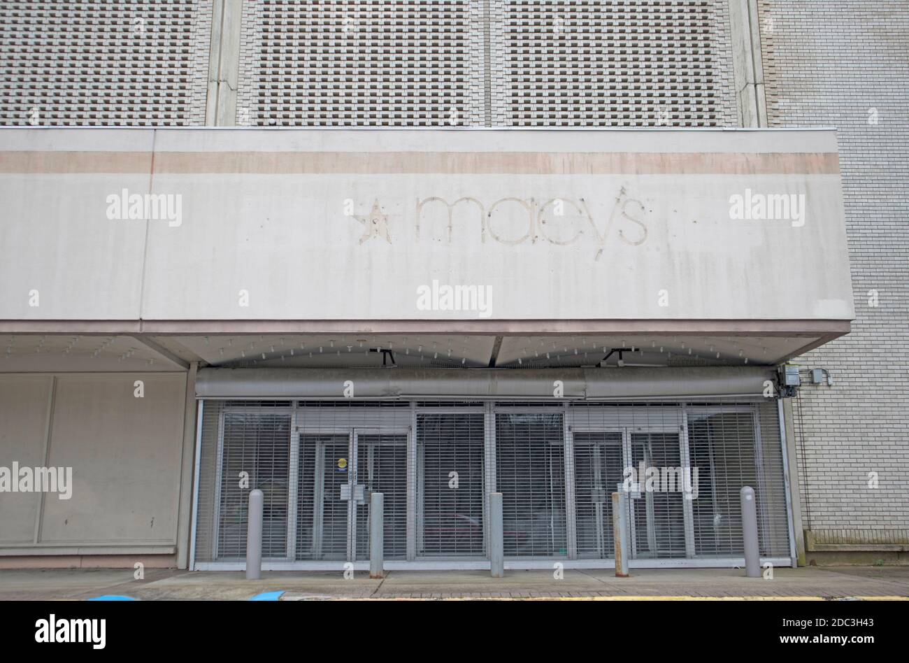 Gwinnett County, Ga / USA - 02 19 20: Closed Macy's retail store at the Doraville Mall Stock Photo